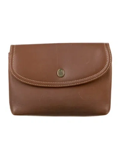 Pre-owned Mark Cross Leather Coin Pouch In Brown