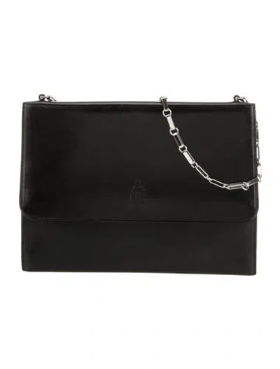 Pre-owned Mark Cross Leather Crossbody Bag In Black