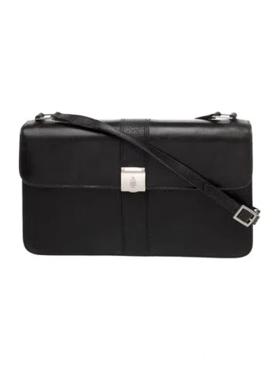 Pre-owned Mark Cross Leather Crossbody Bag In Black