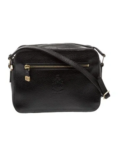 Pre-owned Mark Cross Leather Crossbody Bag In Black