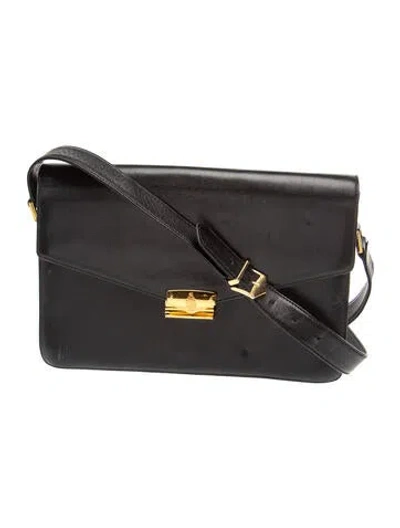 Pre-owned Mark Cross Leather Crossbody Bag In Black