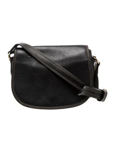 Pre-owned Mark Cross Leather Crossbody Bag In Black