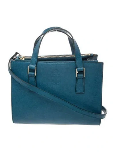 Pre-owned Mark Cross Leather Crossbody Bag In Blue