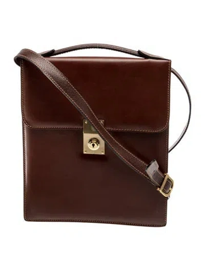 Pre-owned Mark Cross Leather Crossbody Bag In Brown