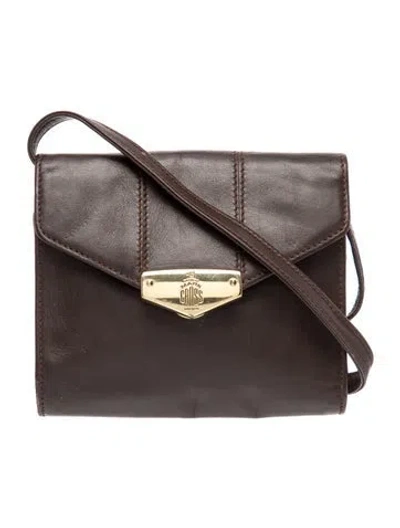 Pre-owned Mark Cross Leather Crossbody Bag In Brown