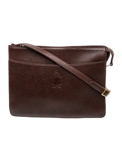Pre-owned Mark Cross Leather Crossbody Bag In Brown