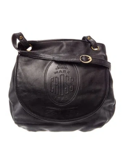 Pre-owned Mark Cross Leather Crossbody Bag In Grey