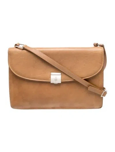 Pre-owned Mark Cross Leather Crossbody Bag Medium In Neutral