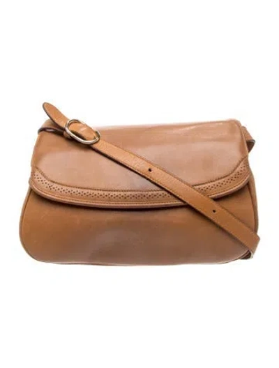 Pre-owned Mark Cross Leather Crossbody Bag In Neutral