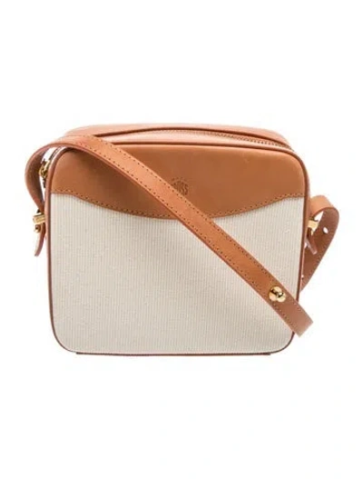 Pre-owned Mark Cross Leather Crossbody Bag In White