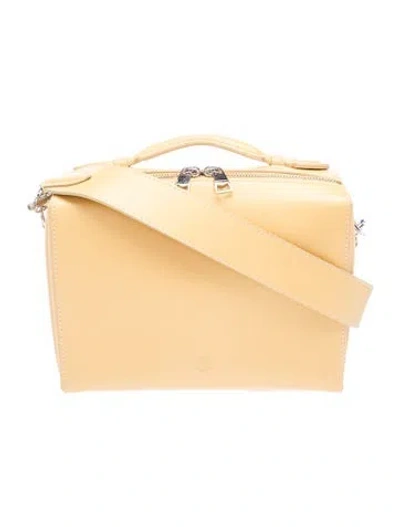 Pre-owned Mark Cross Leather Crossbody Bag In Yellow