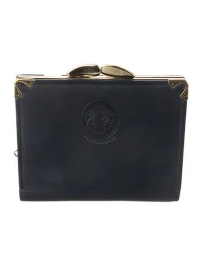 Pre-owned Mark Cross Leather French Purse In Blue