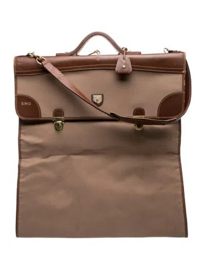 Pre-owned Mark Cross Leather Garment Bag In Brown