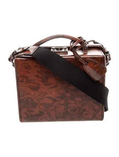 Pre-owned Mark Cross Leather Grace Box In Brown