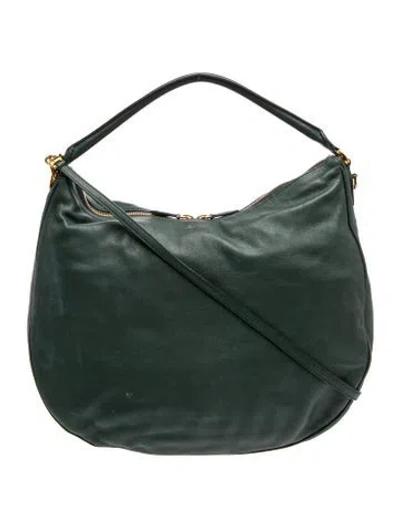 Pre-owned Mark Cross Leather Hobo In Green