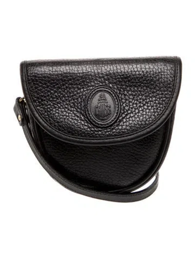 Pre-owned Mark Cross Leather Minaudière In Black