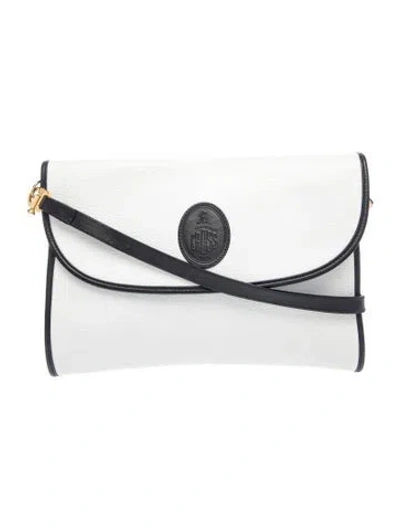 Pre-owned Mark Cross Leather Minaudière In Silver