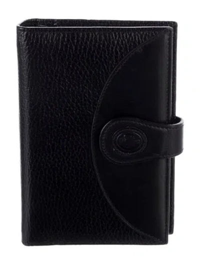 Pre-owned Mark Cross Leather Planner In Black