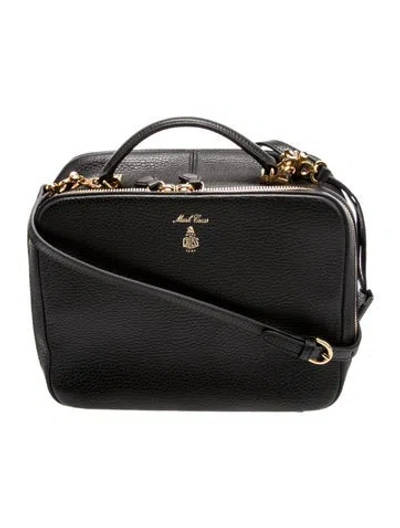 Pre-owned Mark Cross Leather Shoulder Bag In Black