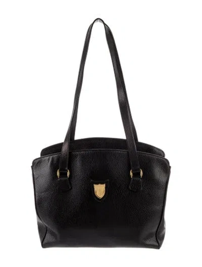 Pre-owned Mark Cross Leather Shoulder Bag In Black