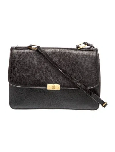 Pre-owned Mark Cross Leather Shoulder Bag In Black
