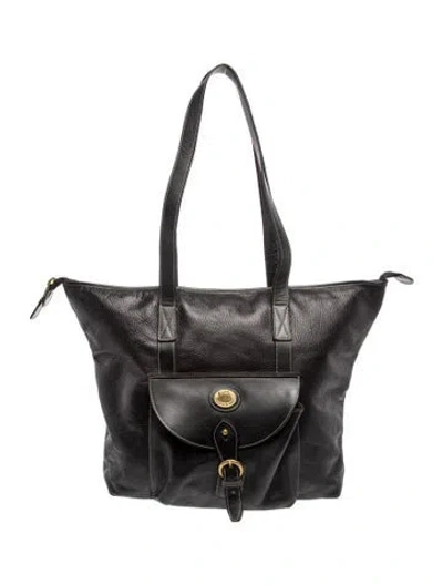 Pre-owned Mark Cross Leather Shoulder Bag In Black