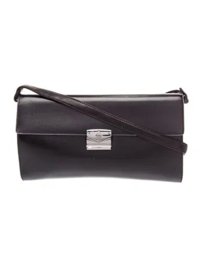 Pre-owned Mark Cross Leather Shoulder Bag In Black