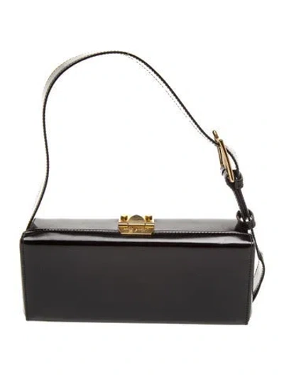 Pre-owned Mark Cross Leather Shoulder Bag In Black