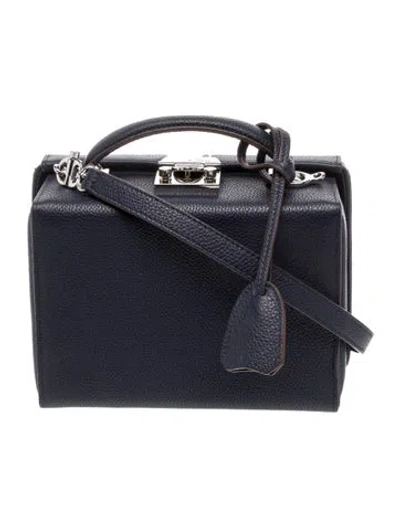 Pre-owned Mark Cross Leather Shoulder Bag In Blue