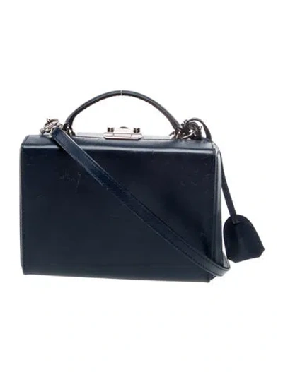 Pre-owned Mark Cross Leather Shoulder Bag In Blue