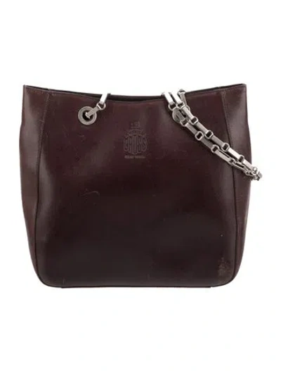 Pre-owned Mark Cross Leather Shoulder Bag In Brown