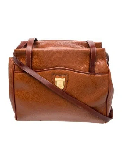 Pre-owned Mark Cross Leather Shoulder Bag In Brown