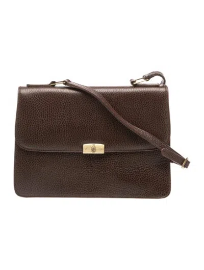 Pre-owned Mark Cross Leather Shoulder Bag In Brown