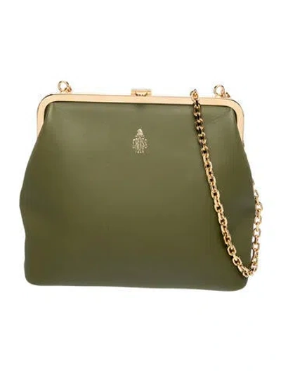 Pre-owned Mark Cross Leather Shoulder Bag In Green
