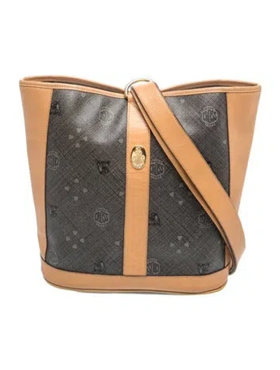 Pre-owned Mark Cross Leather Shoulder Bag In Grey