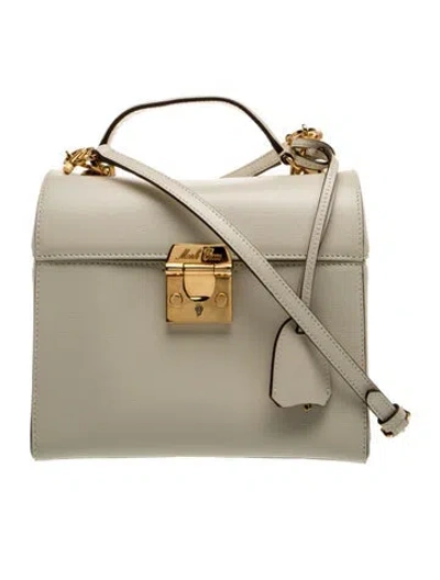 Pre-owned Mark Cross Leather Shoulder Bag In Neutral