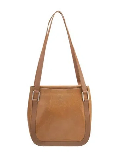 Pre-owned Mark Cross Leather Shoulder Bag In Neutral