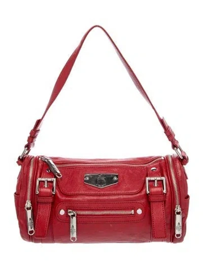 Pre-owned Mark Cross Leather Shoulder Bag In Red