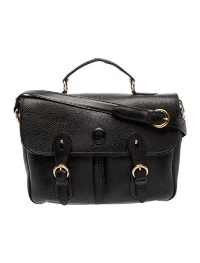 Pre-owned Mark Cross Leather Top Handle Bag In Black
