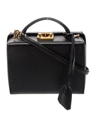 Pre-owned Mark Cross Leather Top Handle Bag In Black