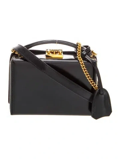 Pre-owned Mark Cross Leather Top Handle Bag In Black