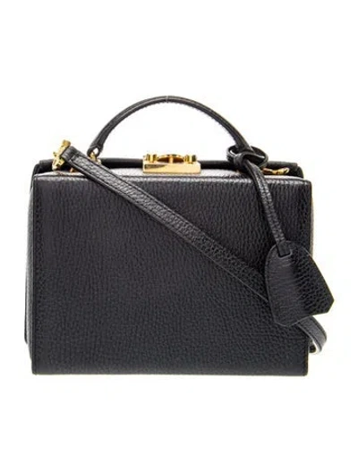 Pre-owned Mark Cross Leather Top Handle Bag In Black