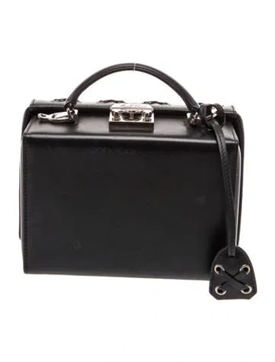 Pre-owned Mark Cross Leather Top Handle Bag In Black