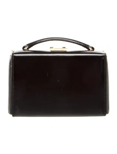 Pre-owned Mark Cross Leather Top Handle Bag In Black