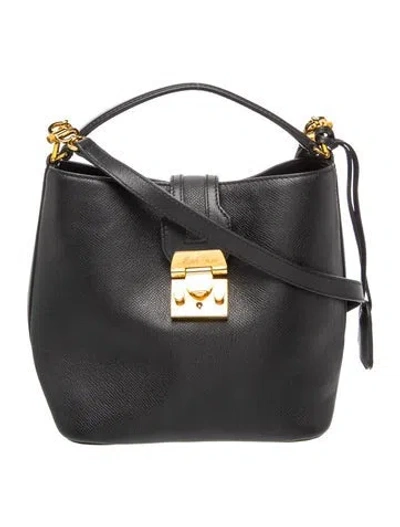 Pre-owned Mark Cross Leather Top Handle Bag In Black