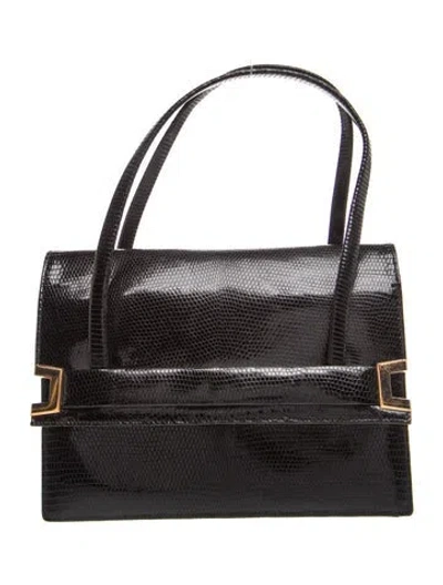 Pre-owned Mark Cross Leather Top Handle Bag In Black