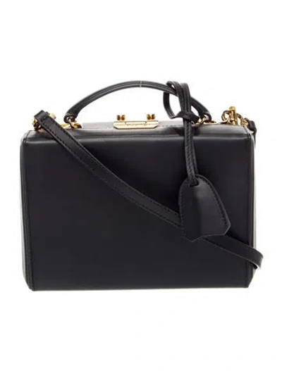 Pre-owned Mark Cross Leather Top Handle Bag In Black