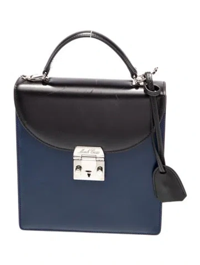 Pre-owned Mark Cross Leather Top Handle Bag In Blue