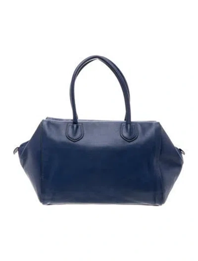 Pre-owned Mark Cross Leather Top Handle Bag In Blue