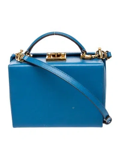 Pre-owned Mark Cross Leather Top Handle Bag In Blue